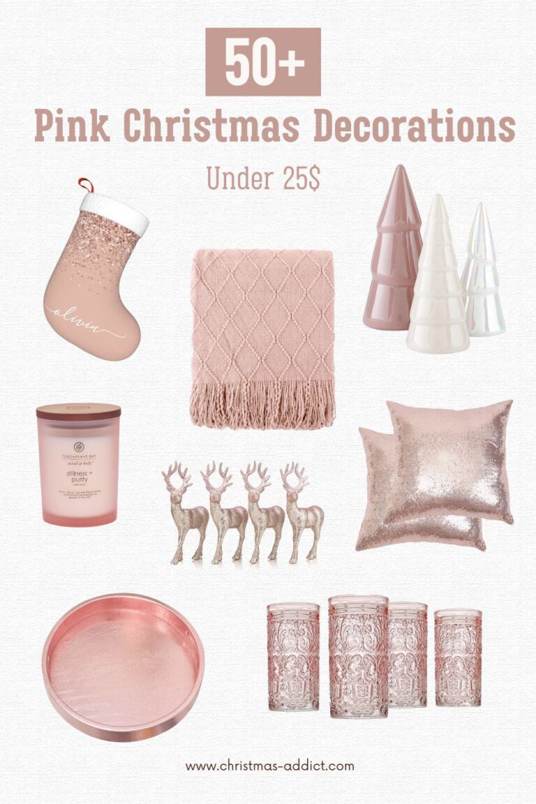 50+ Pink Christmas Decorations below 25$